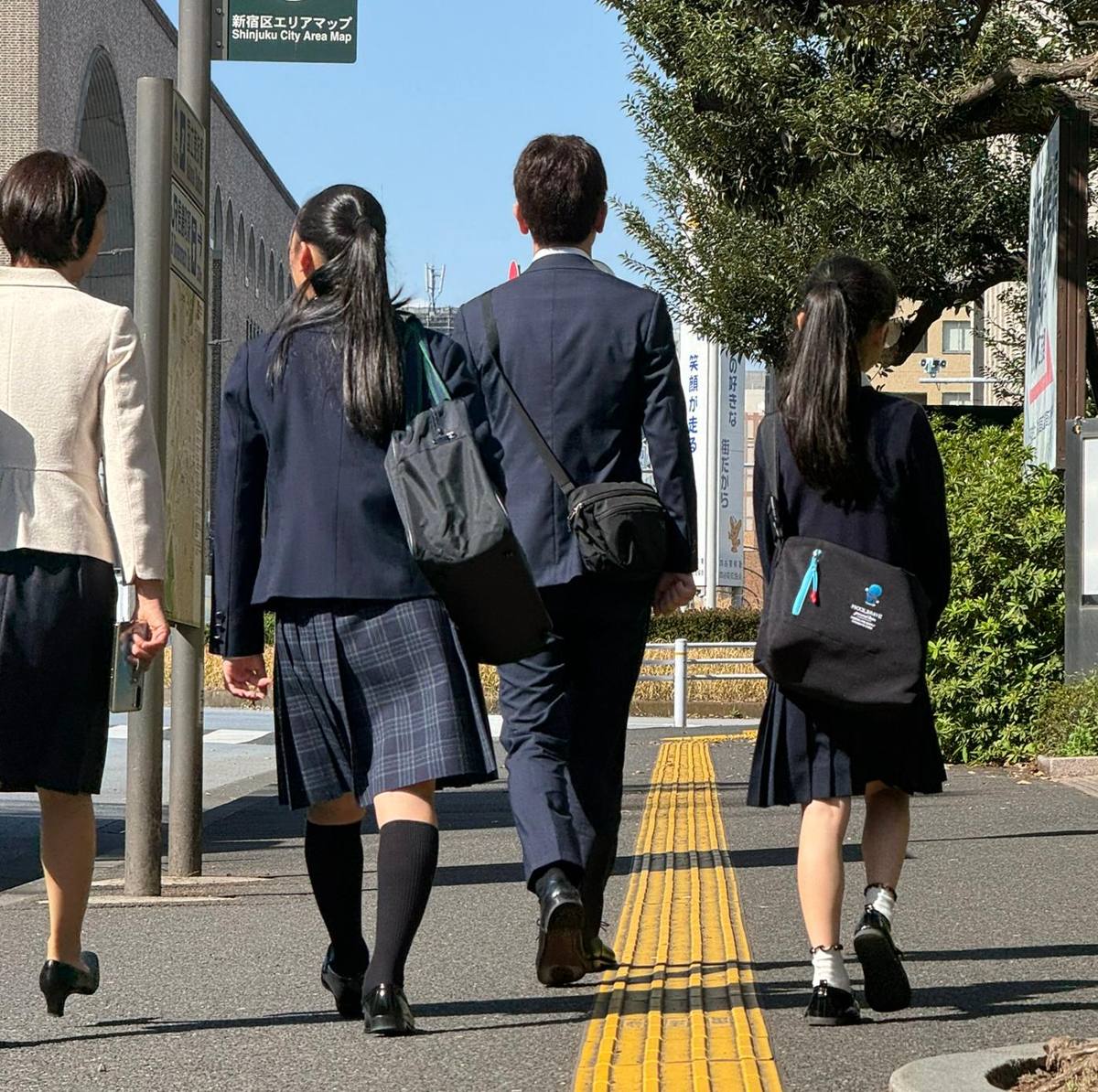Go into a school (to look at the schoolkids)